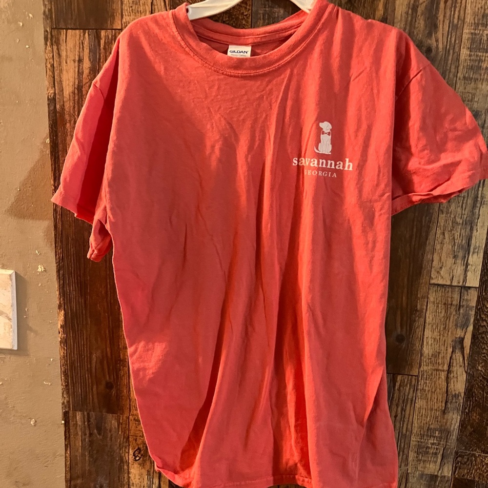 Southern Savannah T-shirt 0range/ pink short sleeves size medium